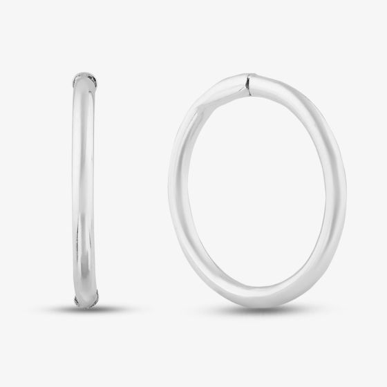 Sterling Silver 11mm Sleeper Hoop Earrings S3524