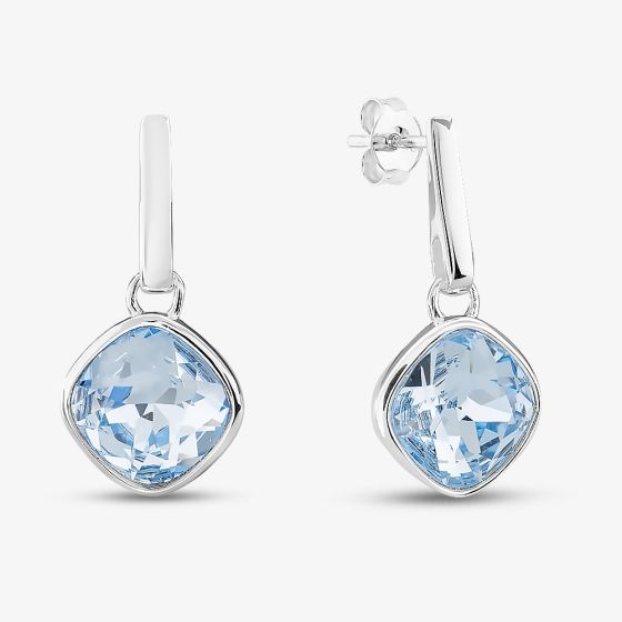 Sterling Silver Blue Sapphire Dropper Earrings E6478T