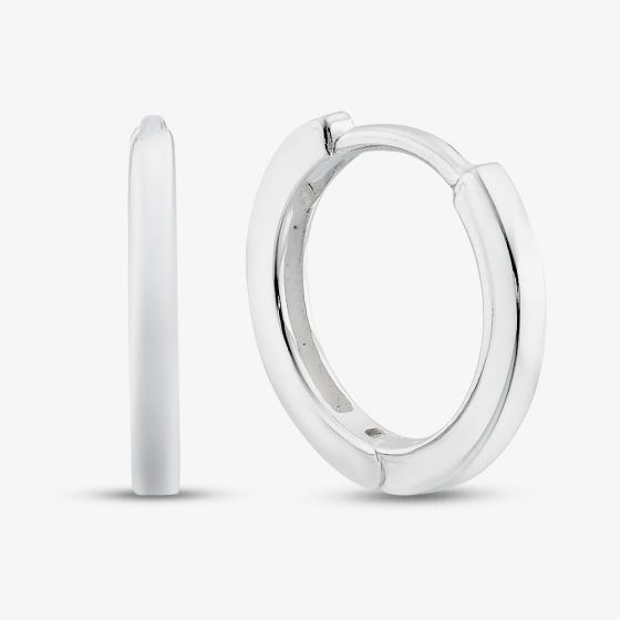 Sterling Silver Mini Flat Profile Huggie Hoop Earrings E5864