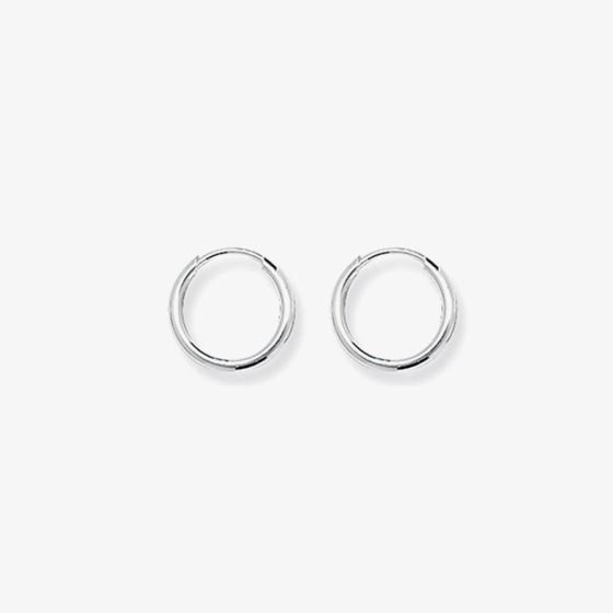 Sterling Silver 11mm Sleeper Hoop Earrings G5531