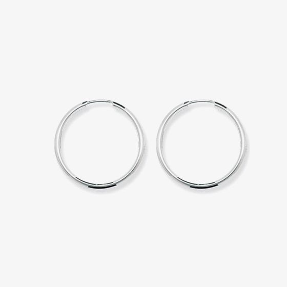 Sterling Silver 25mm Sleeper Hoop Earrings G5534