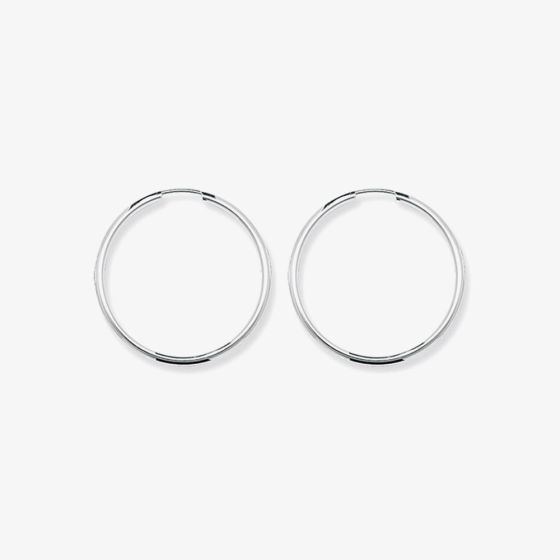 Sterling Silver 30mm Sleeper Hoop Earrings G5535