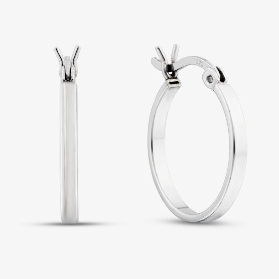 Sterling Silver Flat Hoop Earrings TTE4769150000R1
