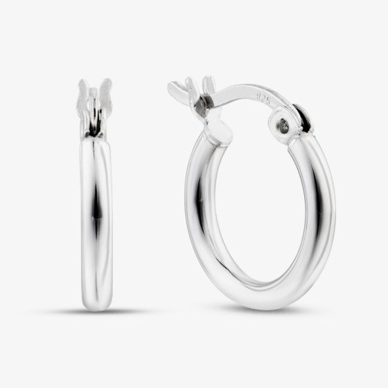 Sterling Silver Rounded Tube Hoop Earrings TTE304X100000R1
