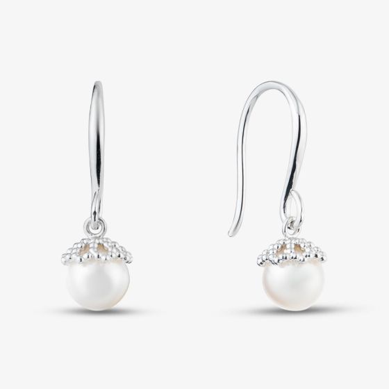 Sterling Silver Freshwater Pearl Drop Earrings AE25467WFM/R