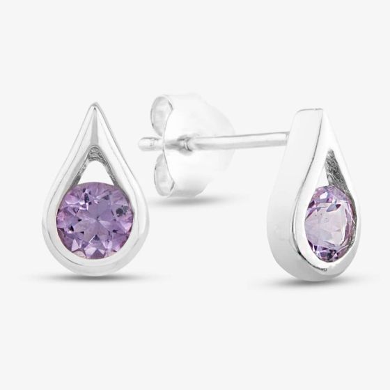 Amethyst Set Silver Earrings GK-E205M