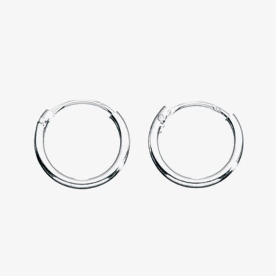 Sterling Silver 10mm Small Hoop Earrings H040