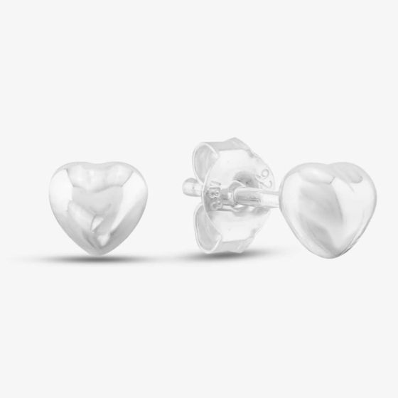 Sterling Silver Heart Stud Earrings 8.55.7879