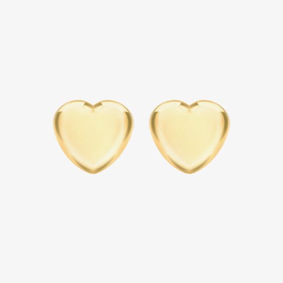 LUXE Silver Gold Plated Heart Stud Earrings 8.55.8749