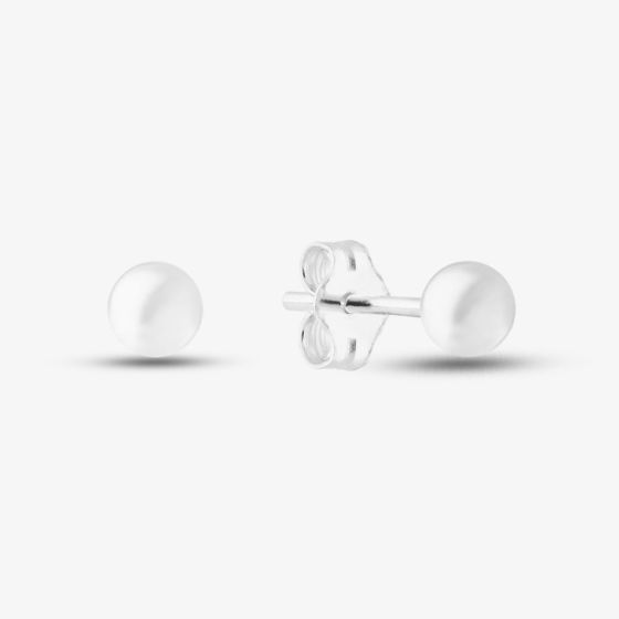Sterling Silver 4mm Ball Stud Earrings S4002