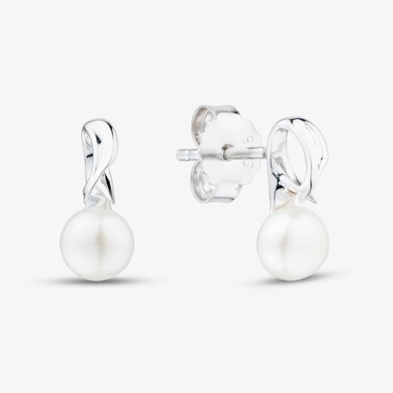 Sterling Silver Freshwater Pear Twist Stud Earrings AE25539WFM/R