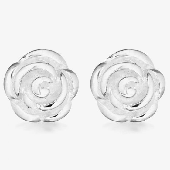 Silver Rose Stud Earrings 8.58.6072