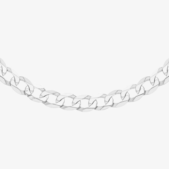 Sterling Silver 20 Inch Flat Curb Chain Necklace 8.13.6365