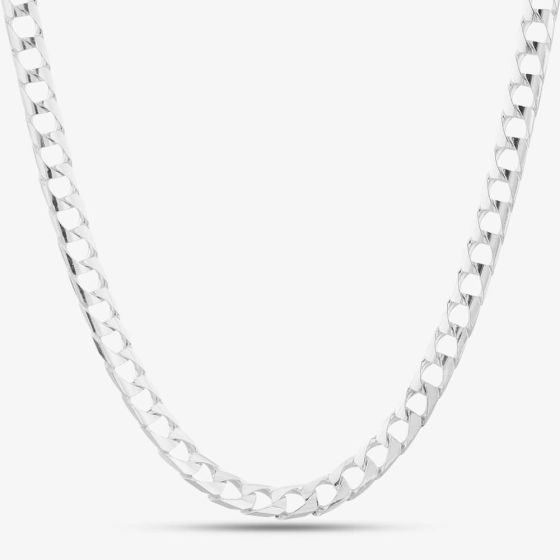 Sterling Silver 22 Inch Flat Square Curb Chain 8.13.4456