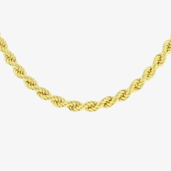 LUXE Silver Gold Plated 5mm Rope Chain 8.12.0134