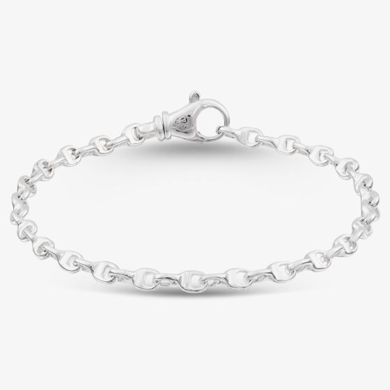 Argentium Silver 7.6 Inch Anchor Chain Bracelet ARG-943030-7.6