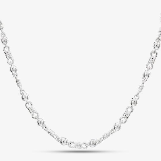 Argentium Silver 18 Inch Ball And Knot Chain ARG-943026-18