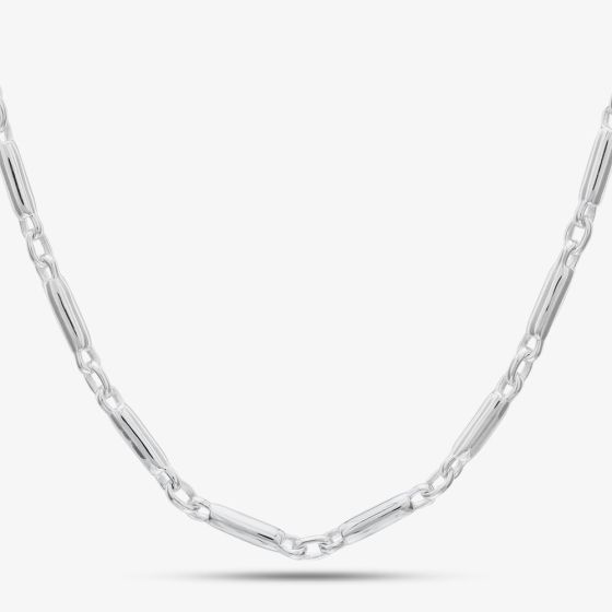 Argentium Silver 18 Inch Tube Bar Chain ARG-943014-18