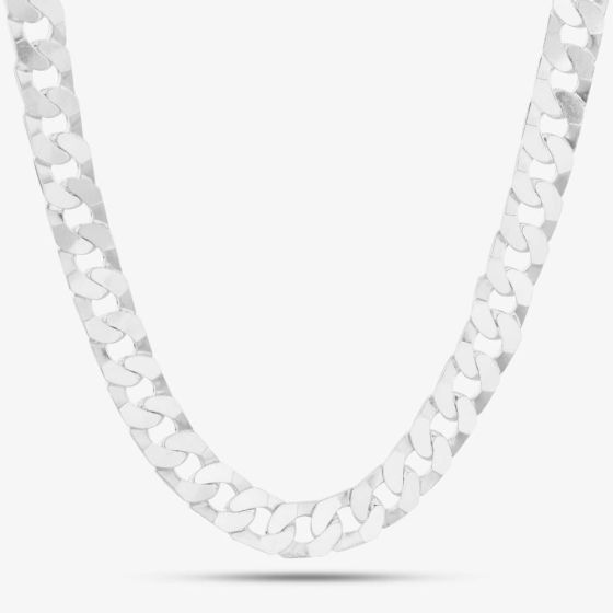 Sterling Silver 22 Inch Flat Square Heavy Curb Necklace 8.13.7026