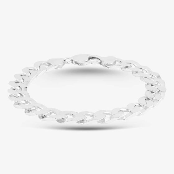 Sterling Silver 8.5 Inch Flat Square Curb Bracelet 8.23.7143