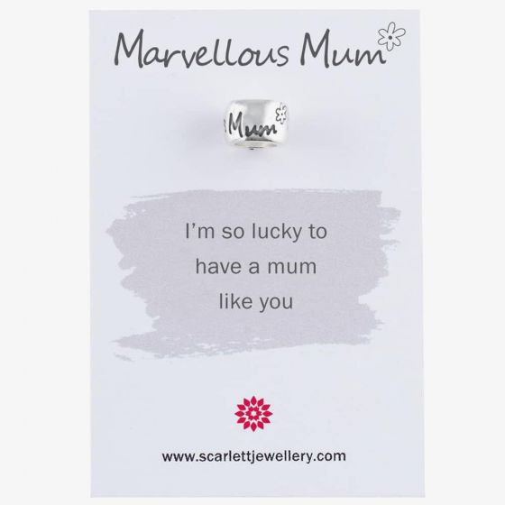 Scarlett Silver Marvellous Mum Mojo Charm Bead 7072