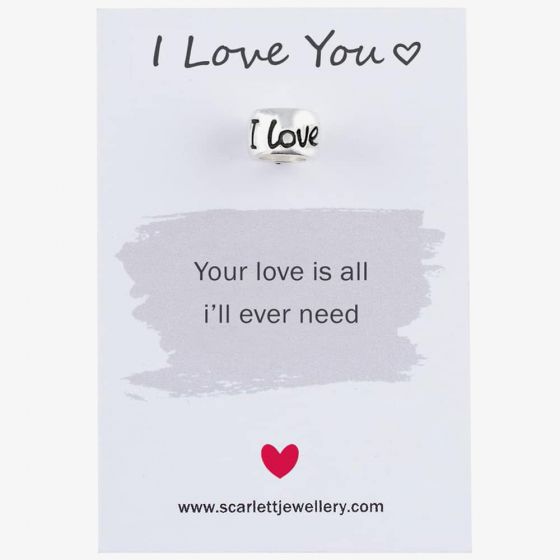 Scarlett Silver I Love You Mojo Charm Bead 7055