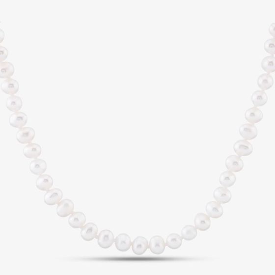 Silver 6-6.5mm Freshwater Pearl 18 Inch Necklace POW6020FW/4