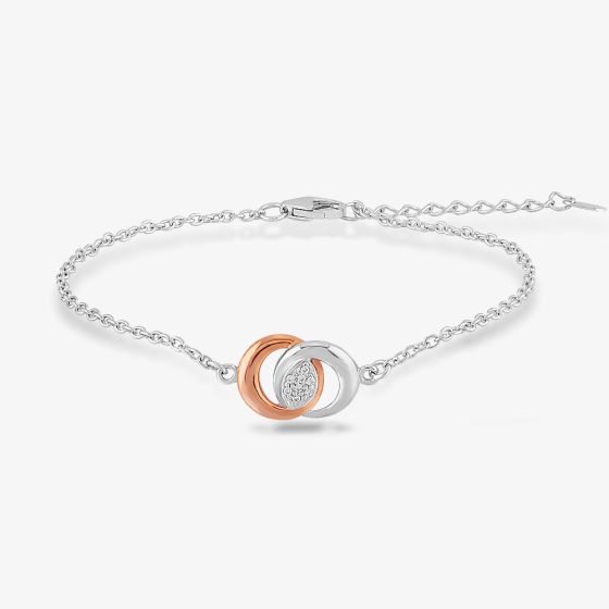 Rosa Lea Pave Intertwined Rings Bracelet BJ-BR362CRG0.5