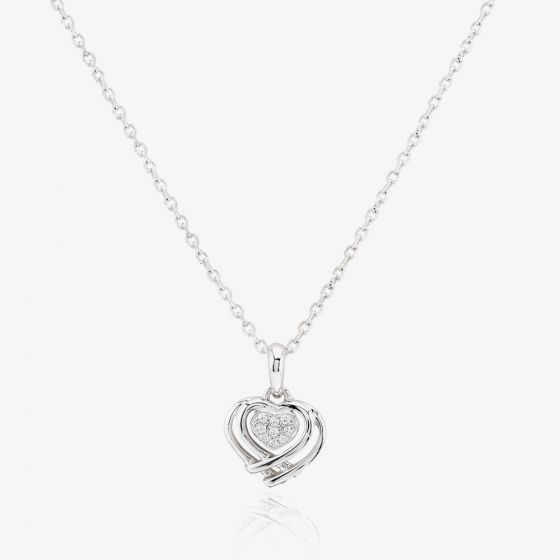 Rosa Lea Pave Wrapped Heart Pendant BJ-P3132C