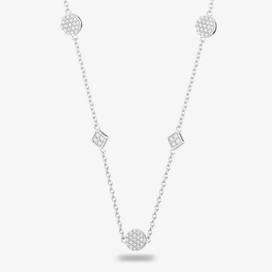 Rosa Lea Pave Squares & Circles Necklace AM-2THB017804