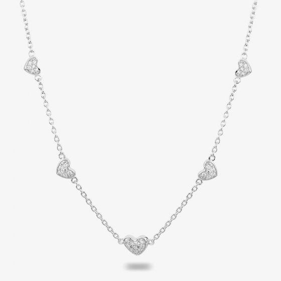 Rosa Lea Pave Hearts Necklace AM-2THB021504