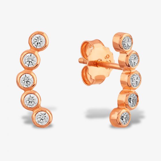 Rosa Lea Bubble Curved Earrings BJ-E2690CRRG0.5M