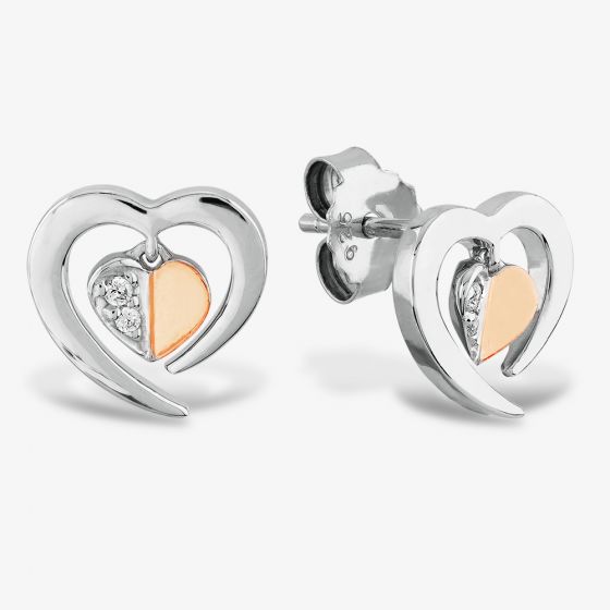 Rosa Lea Floating Heart Stud Earrings BJ-E3247CRG0.5