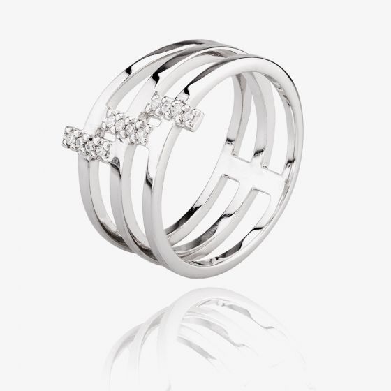 Rosa Lea Triple Open Row Ring BJ-R2788C