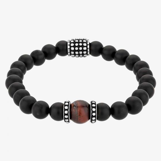 Bourne and Wilde Mens Tigers Eye Bead Bracelet UR06-03
