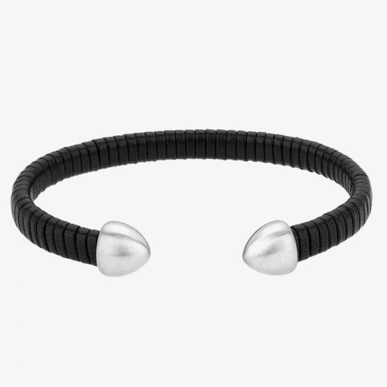 Bourne and Wilde Mens Leather Open Bangle UR31-02