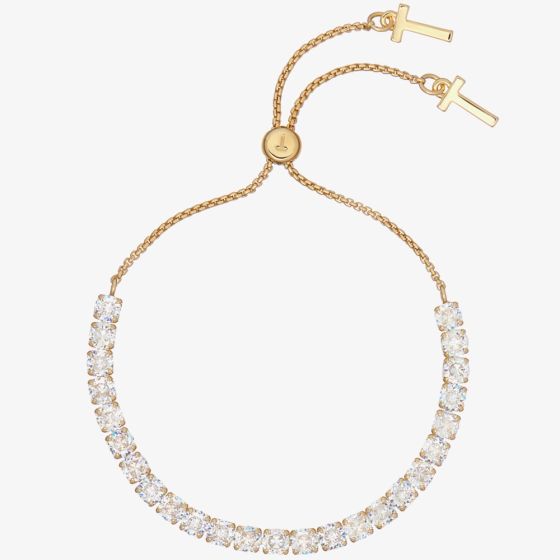 Ted Baker MELRAH Gold Tone Icon Crystal Slider Bracelet TBJ2968-02-02