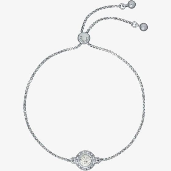 Ted Baker Soleta Silver Tone Crystal Halo Toggle Bracelet TBJ3699-01-02