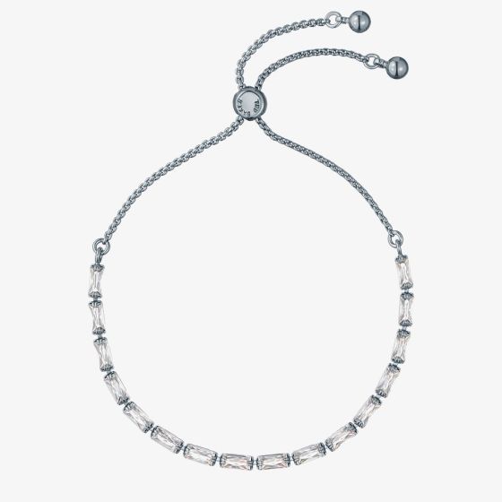 Ted Baker ISELA Silver Tone Plated Crystal Baguette Toggle Bracelet TBJ3780-01-02