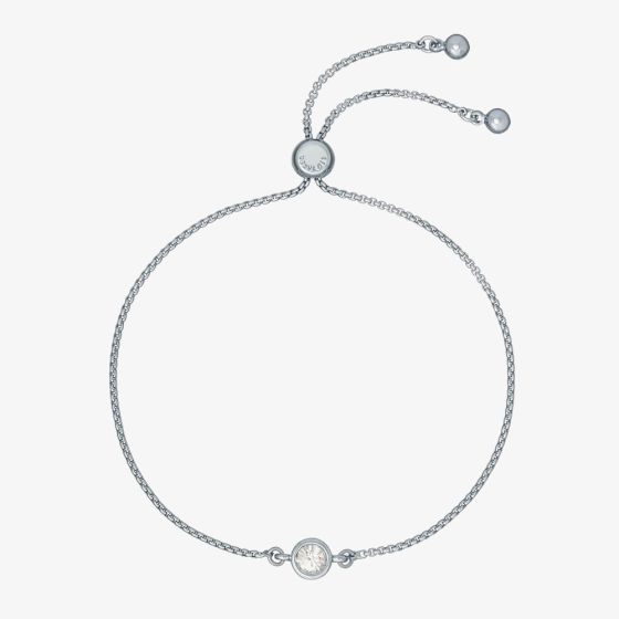 Ted Baker SARSAA Silver Tone Mini Crystal Adjustable Slider Bracelet TBJ3180-01-02