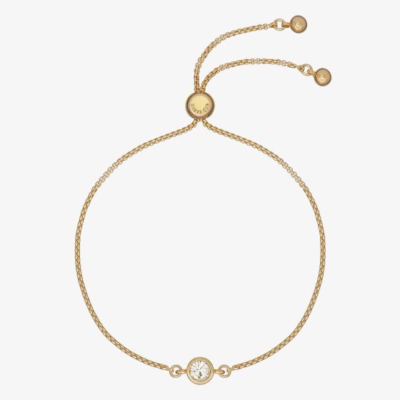 Ted Baker SARSAA Silver Gold Mini Crystal Adjustable Slider Bracelet TBJ3180-02-02