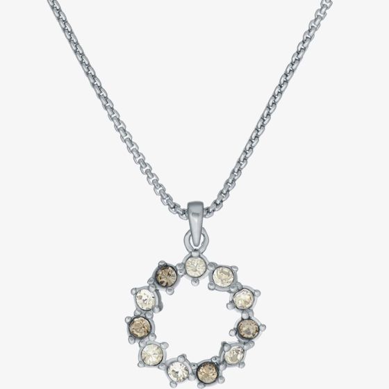 Ted Baker CRESAR Silver Tone Crystal Hoop Necklace TBJ3134-01-01