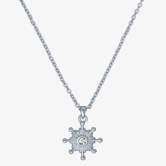 Ted Baker Celstia Crystal Star Silver Pendant Necklace TBJ3482-01-02