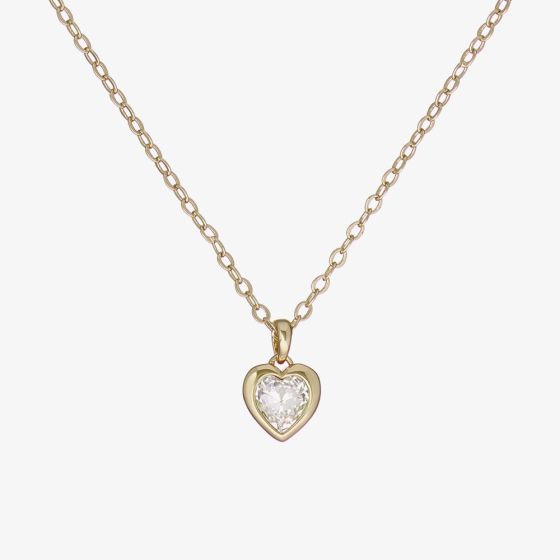 Ted Baker Hannela Gold Tone Crystal Heart Pendant Necklace TBJ1681-02-02