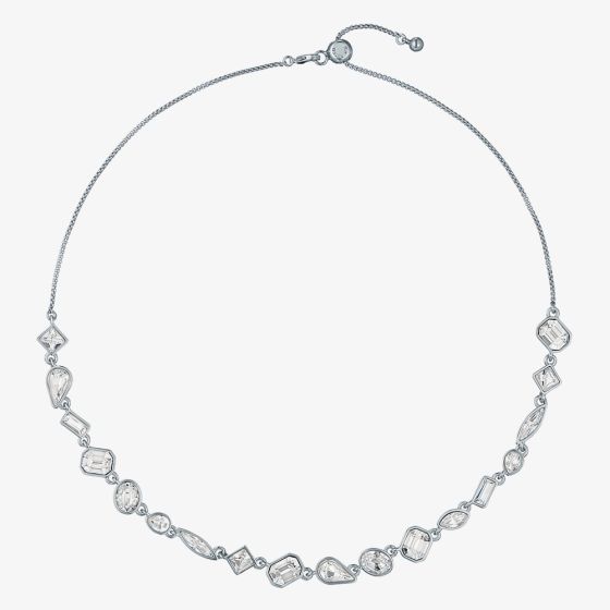 Ted Baker JULIE Silver Tone Plated Multi Cut Crystal Necklace TBJ4200-01-02