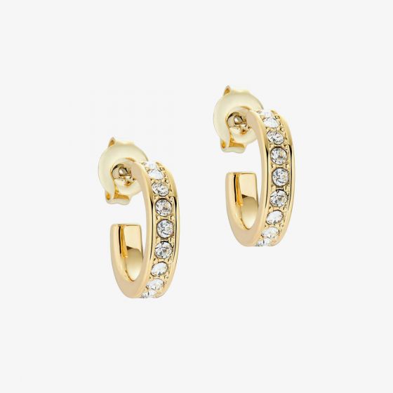 Ted Baker SEENITA Gold Tone Crystal Huggie Hoop Earrings TBJ2767-02 02
