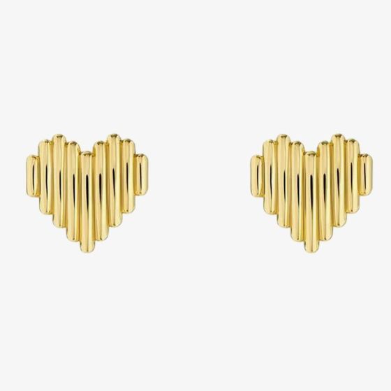 Ted Baker Linrie Gold Tone Plated Heart Stud Earrings TBJ3685-02-03