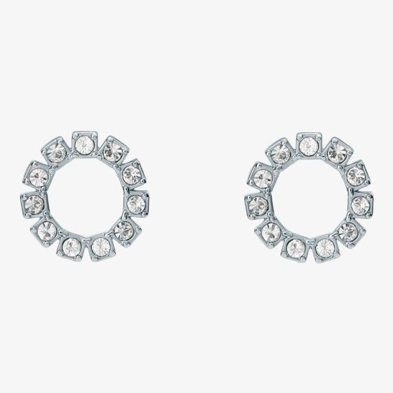 Ted Baker HALIANA Silver Tone Halo Crystal Stud Earrings TBJ3812-01-02