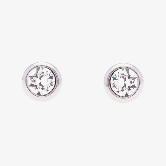 Ted Baker Sinaa Silver Tone Mini Crystal Stud Earrings TBJ3124-01-02