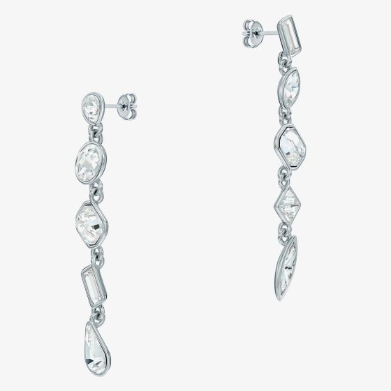 Ted Baker JULIANNA Silver Tone Plated Multi Cut Crystal Drop Earrings TBJ4202-01-02